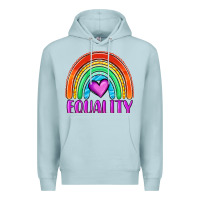 Blue Mist equality rainbow Premium Hoodie - OliviaCreatesArt
