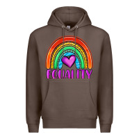 Coffee equality rainbow Premium Hoodie - OliviaCreatesArt