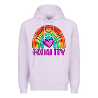 Lilac equality rainbow Premium Hoodie - OliviaCreatesArt
