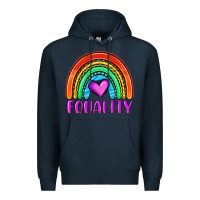 Navy equality rainbow Premium Hoodie - OliviaCreatesArt