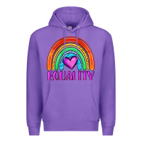 Purple equality rainbow Premium Hoodie - OliviaCreatesArt