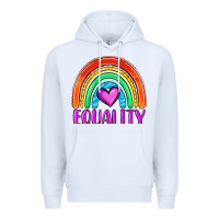 White equality rainbow Premium Hoodie - OliviaCreatesArt
