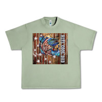 Oil Green Western Reel Cool Dad American Flag Bass Urban Heavy Tee - LillyAllenDesigns