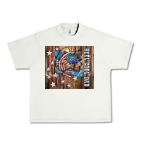 Pistachio Western Reel Cool Dad American Flag Bass Urban Heavy Tee - LillyAllenDesigns