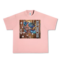 Salmon Western Reel Cool Dad American Flag Bass Urban Heavy Tee - LillyAllenDesigns