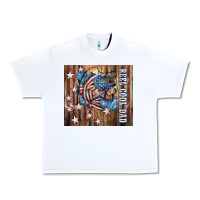 White Western Reel Cool Dad American Flag Bass Urban Heavy Tee - LillyAllenDesigns