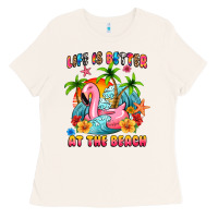Bone life is better at the beach Ladies Tee - MaliasSmallBusiness