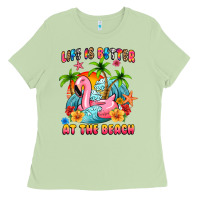 Matcha life is better at the beach Ladies Tee - MaliasSmallBusiness