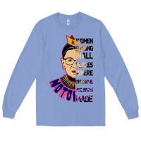 Colony Blue RBG Ruth Bader Ginsburg Women Belong In All Places Long Sleeve Tee - Bettercallsaul