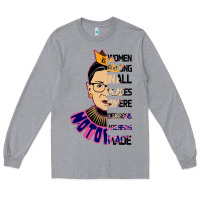 Heather Grey RBG Ruth Bader Ginsburg Women Belong In All Places Long Sleeve Tee - Bettercallsaul