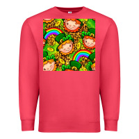 Cardinal St. Patrick's dwarf seamless pattern digital paper Premium Sweatshirt - BundleAndBundleShop