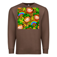 Chestnut St. Patrick's dwarf seamless pattern digital paper Premium Sweatshirt - BundleAndBundleShop