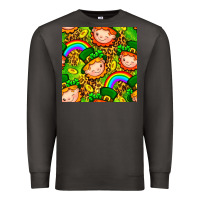 Smoke St. Patrick's dwarf seamless pattern digital paper Premium Sweatshirt - BundleAndBundleShop