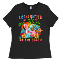 Black life is better at the beach Ladies Tee - MaliasSmallBusiness