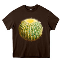 Chocolate Brown golden barrel cactus Heavy Core Tee - LillyAllenDesigns