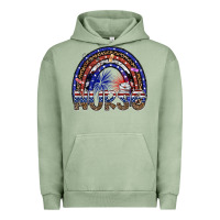 Pigment Oil Green american nurse Urban Hoodie - SublimationCraftShop