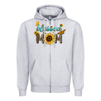 Blessed Mom Sunflower Butterfly Mother's Day Zipper Hoodie | Teevron