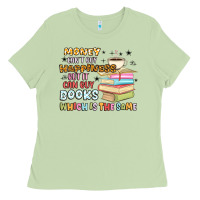 Matcha money can't buy happiness but it can buy books Ladies Tee - MaliasSmallBusiness