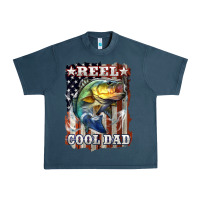 Midnight Navy Reel Cool Dad Bass 4th of July Urban Heavy Tee - LillyAllenDesigns