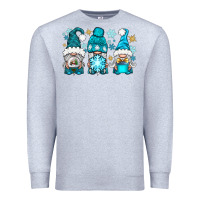 Heather Grey winter gnomies Premium Sweatshirt - BundleAndBundleShop