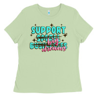 Matcha support small businesses big dreams Ladies Tee - MaliasSmallBusiness