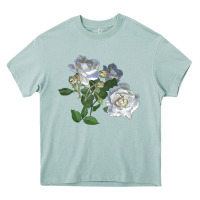 Arona white dawn rose Heavy Core Tee - LillyAllenDesigns