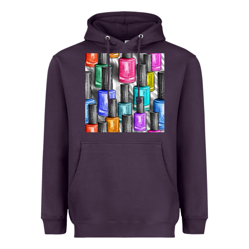 Colorful Nail Polish Seamless Pattern Bbs Heavyweight Hoodie by BundleAndBundleShop | Teevron