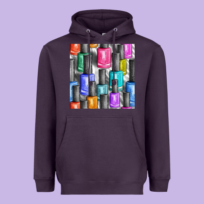 Colorful Nail Polish Seamless Pattern Bbs Heavyweight Hoodie Designed By Bundleandbundleshop