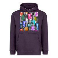 Plum colorful nail polish seamless pattern bbs Heavyweight Hoodie - BundleAndBundleShop