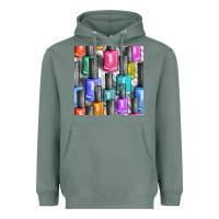 Sage colorful nail polish seamless pattern bbs Heavyweight Hoodie - BundleAndBundleShop