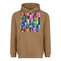 Toasted Coconut colorful nail polish seamless pattern bbs Heavyweight Hoodie - BundleAndBundleShop