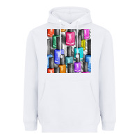 White colorful nail polish seamless pattern bbs Heavyweight Hoodie - BundleAndBundleShop