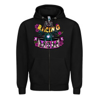 Black Racing mom Mother's Day Zipper Hoodie - HowdyJamesFarm