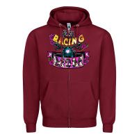 Burgundy Racing mom Mother's Day Zipper Hoodie - HowdyJamesFarm
