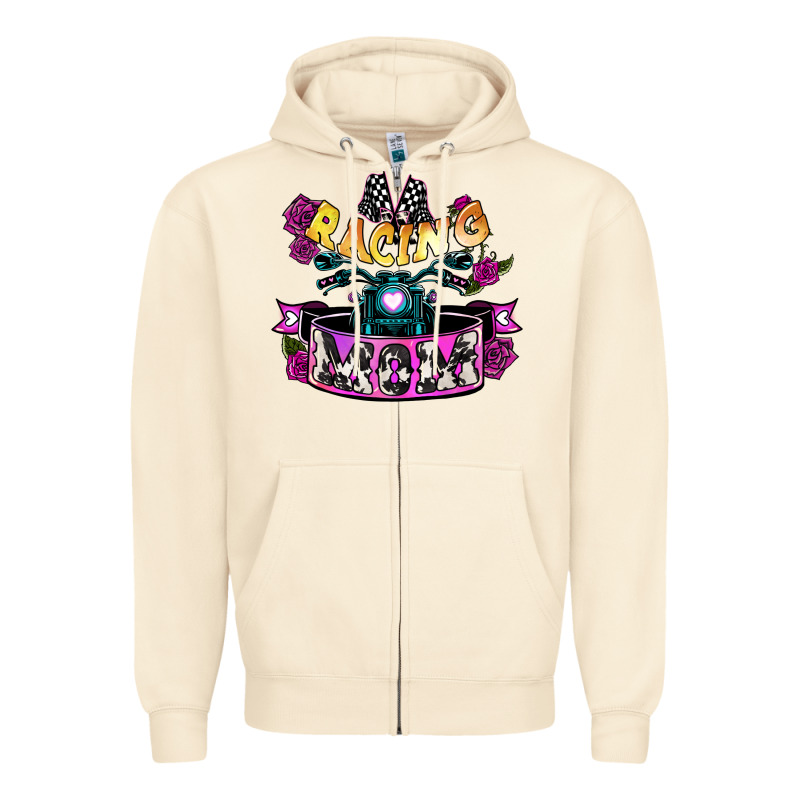 Racing Mom Mother's Day Zipper Hoodie by HowdyJamesFarm | Teevron