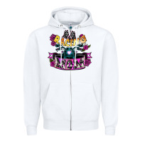 White Racing mom Mother's Day Zipper Hoodie - HowdyJamesFarm