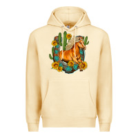 Pina Colada western horse cactus sunflowers horseshoe Premium Hoodie - OliviaCreatesArt