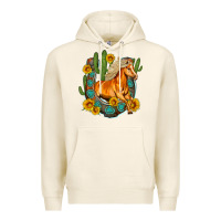 Tofu western horse cactus sunflowers horseshoe Premium Hoodie - OliviaCreatesArt