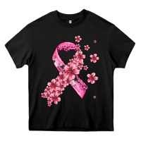 Black pink cancer ribbon Heavy Core Tee - AdoDesignShop