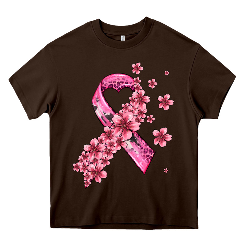 Pink Cancer Ribbon Heavy Core Tee by AdoDesignShop | Teevron