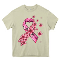 Mossy pink cancer ribbon Heavy Core Tee - AdoDesignShop