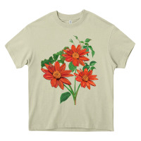 Mossy tithonia fiesta del sol sunflower Heavy Core Tee - LillyAllenDesigns