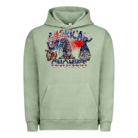 Pigment Oil Green amerikan gnomies Urban Hoodie - SublimationCraftShop