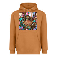 Meerkat hairdresser messy bun hand mirror and scissors with leopard and tiger  Heavyweight Hoodie - BundleAndBundleShop