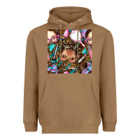Toasted Coconut hairdresser messy bun hand mirror and scissors with leopard and tiger  Heavyweight Hoodie - BundleAndBundleShop