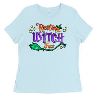 Baby Blue resting witch face Ladies Tee - Jasminsmagicworld