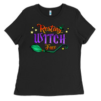 Black resting witch face Ladies Tee - Jasminsmagicworld