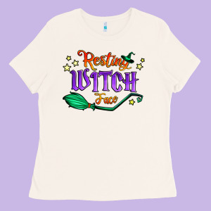 Resting Witch Face Ladies Tee Designed By Jasminsmagicworld
