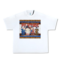 White 4th of July Western Star Spangled Baby Cow Urban Heavy Tee - LillyAllenDesigns