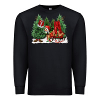 Black christmas santa Premium Sweatshirt - FaDigitalArtStudio